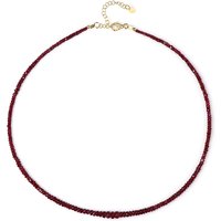 Mosambik-Rubin-Silberhalskette Mosambik-Rubin-Silberhalskette