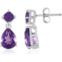 Marokkanischer Amethyst-Silberohrringe Marokkanischer Amethyst-Silberohrringe