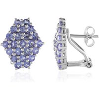 Tansanit-Silberohrringe Tansanit-Silberohrringe