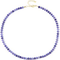 Blauer Quarz-Silberhalskette (Riya) Blauer Quarz-Silberhalskette (Riya)