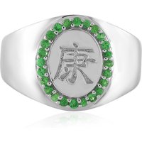 Tsavorit-Silberring (Gesundheit) Tsavorit-Silberring (Gesundheit)