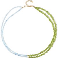 Edelstein-Silberhalskette Edelstein-Silberhalskette