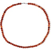 Roter Band-Achat-Silberhalskette Roter Band-Achat-Silberhalskette