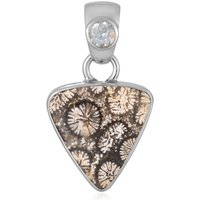 Versteinerte Koralle-Silberanhänger (Bali Barong) Versteinerte Koralle-Silberanhänger (Bali Barong)