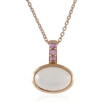 Weißer Mondstein-Silberhalskette (KM by Juwelo) Weißer Mondstein-Silberhalskette (KM by Juwelo)