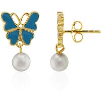 Süßwasserzuchtperlen-Silberohrringe Süßwasserzuchtperlen-Silberohrringe