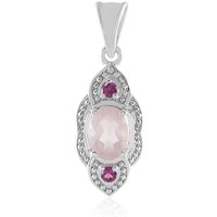 Rosenquarz-Silberanhänger Rosenquarz-Silberanhänger