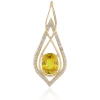 Gelber Ceylon-Saphir-Goldanhänger (de Melo) Gelber Ceylon-Saphir-Goldanhänger (de Melo)
