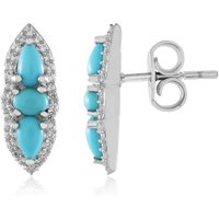 Sleeping Beauty-Türkis-Silberohrringe Sleeping Beauty-Türkis-Silberohrringe