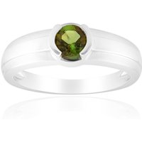 Brasilianischer Grüner Turmalin-Silberring (Pallanova) Brasilianischer Grüner Turmalin-Silberring (Pallanova)