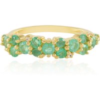 Russischer Smaragd-Silberring Russischer Smaragd-Silberring