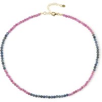 Nicht erhitzter Ceylon-Saphir-Silberhalskette Nicht erhitzter Ceylon-Saphir-Silberhalskette