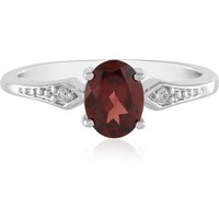 Mosambik-Granat-Silberring Mosambik-Granat-Silberring