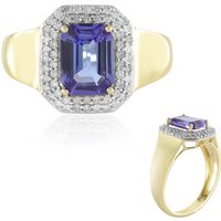 AAA-Tansanit-Goldring AAA-Tansanit-Goldring