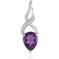 Sambia-Amethyst-Silberanhänger Sambia-Amethyst-Silberanhänger