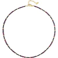 Edelstein-Silberhalskette Edelstein-Silberhalskette