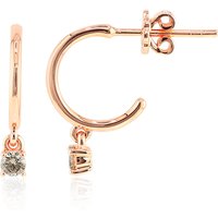 SI1 Argyle-Rose de France-Brillant-Goldohrringe (Annette) SI1 Argyle-Rose de France-Brillant-Goldohrringe (Annette)