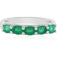 Grüner Onyx-Silberring Grüner Onyx-Silberring