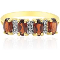 Mosambik-Granat-Silberring Mosambik-Granat-Silberring