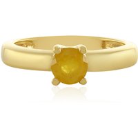 Gelber Madagaskar-Saphir-Silberring Gelber Madagaskar-Saphir-Silberring