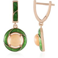 Pfirsich-Mondstein-Silberohrringe (Adela Silber) Pfirsich-Mondstein-Silberohrringe (Adela Silber)