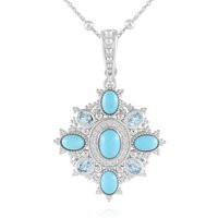 Sleeping Beauty-Türkis-Silberhalskette (Dallas Prince Designs) Sleeping Beauty-Türkis-Silberhalskette (Dallas Prince Designs)