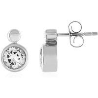 Weißer Topas-Silberohrringe Weißer Topas-Silberohrringe