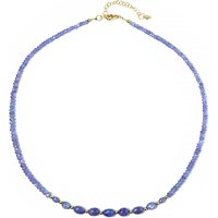 Tansanit-Silberhalskette Tansanit-Silberhalskette