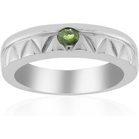 Brasilianischer Grüner Turmalin-Silberring (Pallanova) Brasilianischer Grüner Turmalin-Silberring (Pallanova)