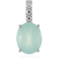 Aqua-Chalzedon-Silberanhänger Aqua-Chalzedon-Silberanhänger