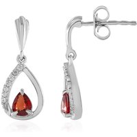 Tansania-Rubin-Silberohrringe Tansania-Rubin-Silberohrringe