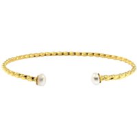 Weiße Süßwasserzuchtperlen-Silberarmreif (Joias do Paraíso) Weiße Süßwasserzuchtperlen-Silberarmreif (Joias do Paraíso)