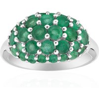 Brasilianischer Smaragd-Silberring Brasilianischer Smaragd-Silberring