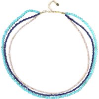 Edelstein-Silberhalskette Edelstein-Silberhalskette