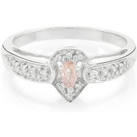 Padparadscha-Saphir-Silberring Padparadscha-Saphir-Silberring