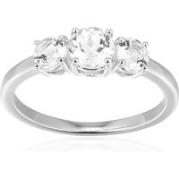 Weißer Topas-Silberring Weißer Topas-Silberring