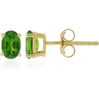 Russischer Diopsid-Silberohrringe Russischer Diopsid-Silberohrringe