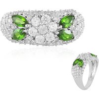 Russischer Diopsid-Silberring Russischer Diopsid-Silberring