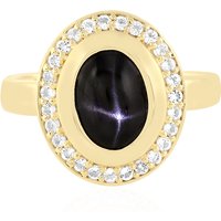 Indischer Stern-Diopsid-Silberring Indischer Stern-Diopsid-Silberring