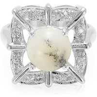 Dendriten-Achat-Silberring Dendriten-Achat-Silberring