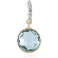 Himmelblauer Topas-Goldanhänger Himmelblauer Topas-Goldanhänger