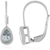 Brasilianischer Aquamarin-Silberohrringe Brasilianischer Aquamarin-Silberohrringe