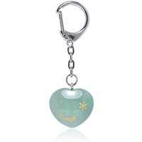 Grüner Aventurin-Edelstahlschlüsselanhänger Grüner Aventurin-Edelstahlschlüsselanhänger