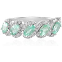 Russischer Smaragd-Silberring Russischer Smaragd-Silberring