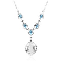 Weißer Topas-Silbercollier Weißer Topas-Silbercollier