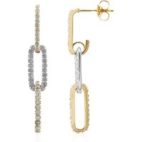 Weißer Topas-Silberohrringe Weißer Topas-Silberohrringe