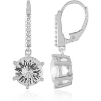 Weißer Topas-Silberohrringe Weißer Topas-Silberohrringe