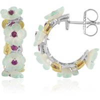 Rhodolith-Silberohrringe (Gems en Vogue) Rhodolith-Silberohrringe (Gems en Vogue)