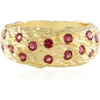 Edelroter Spinell-Silberring Edelroter Spinell-Silberring