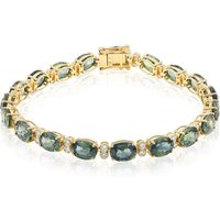 Petrolfarbener Saphir-Goldarmband (CIRARI) Petrolfarbener Saphir-Goldarmband (CIRARI)